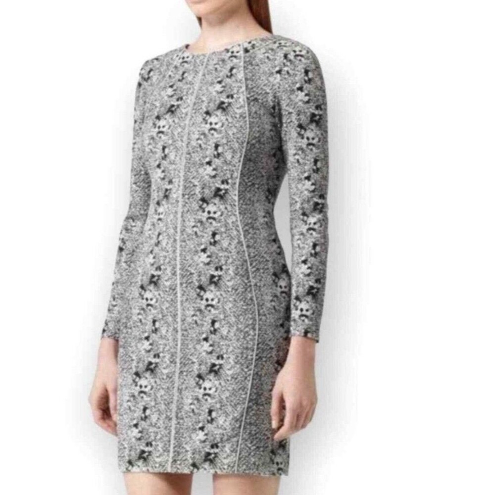 REISS Fion Snakeskin Mini Dress Sz 4 ASO Taraji P Henson Career Cocktail Chic